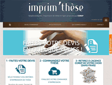 Tablet Screenshot of imprimthese.com